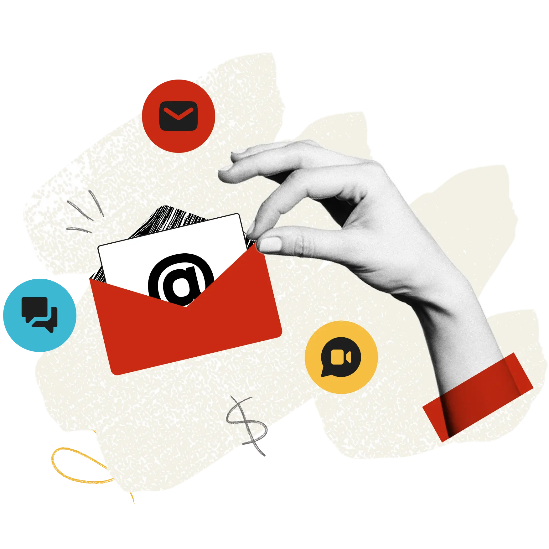 Succeed at Marketing Hand holding envelope