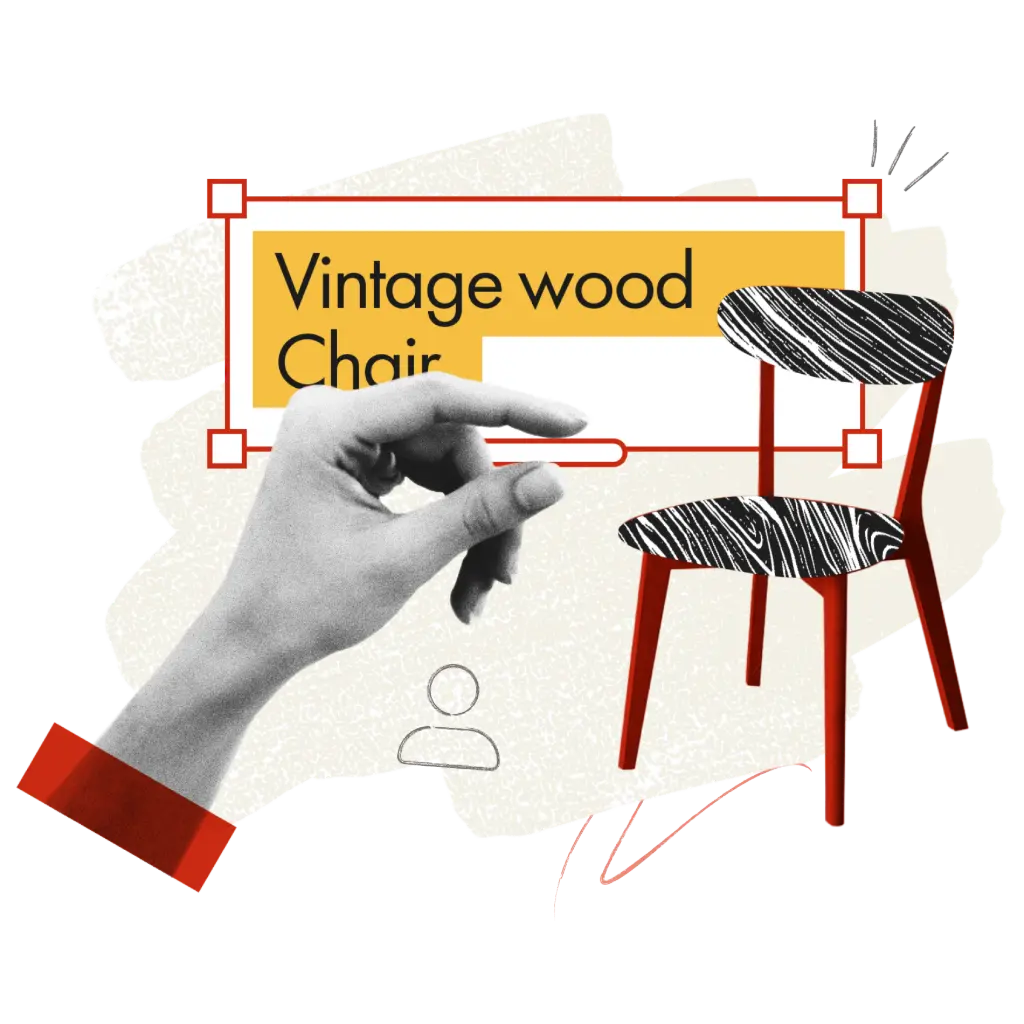 Hand picking out chair