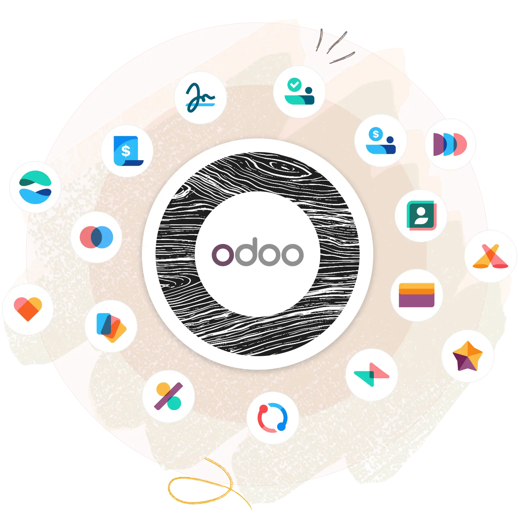 Odoo app icons circle